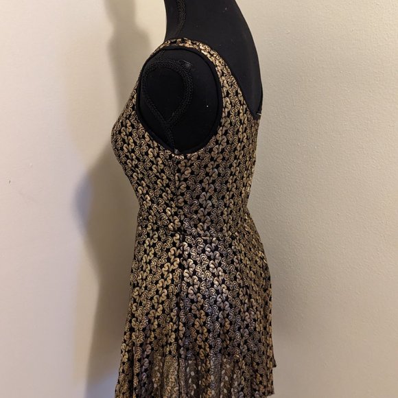 Gold & Black Short Dress - Picture 6 of 11